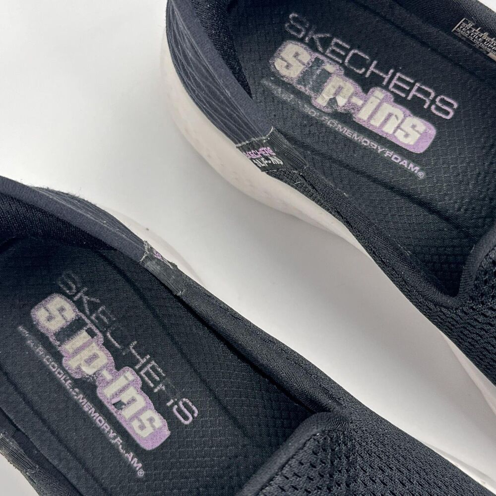 Skechers GOwalk Slip-ins Shoes Womens 9 Black Slip On Walking Sneakers 124963W - Picture 10 of 12